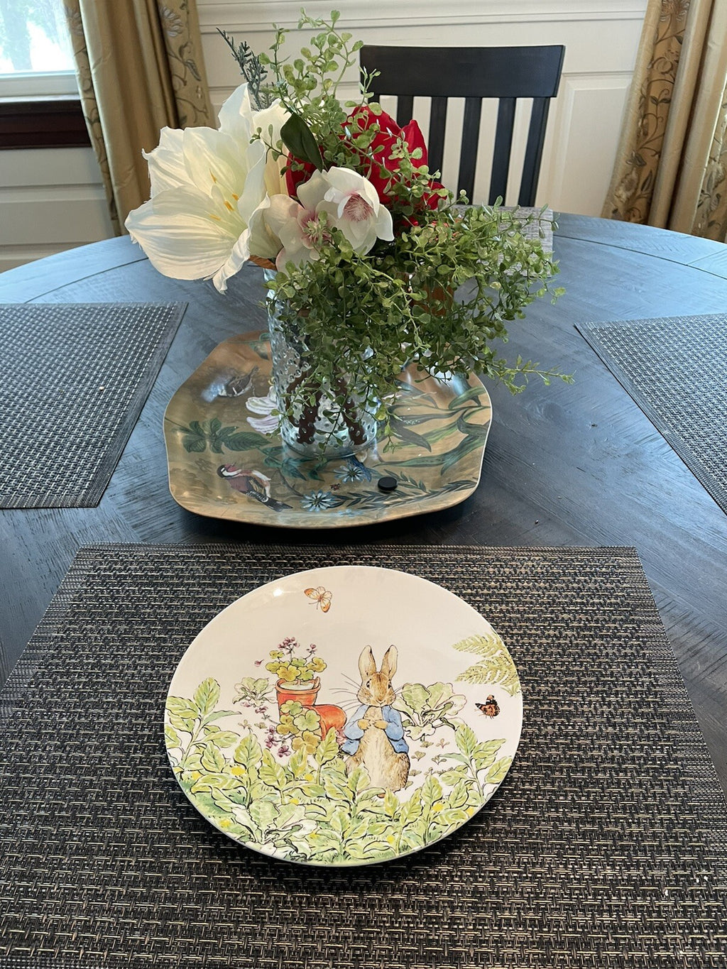 Disney Pottery Barn Plate Peter rabbit Easter holiday Bunny gift school SET 2 !