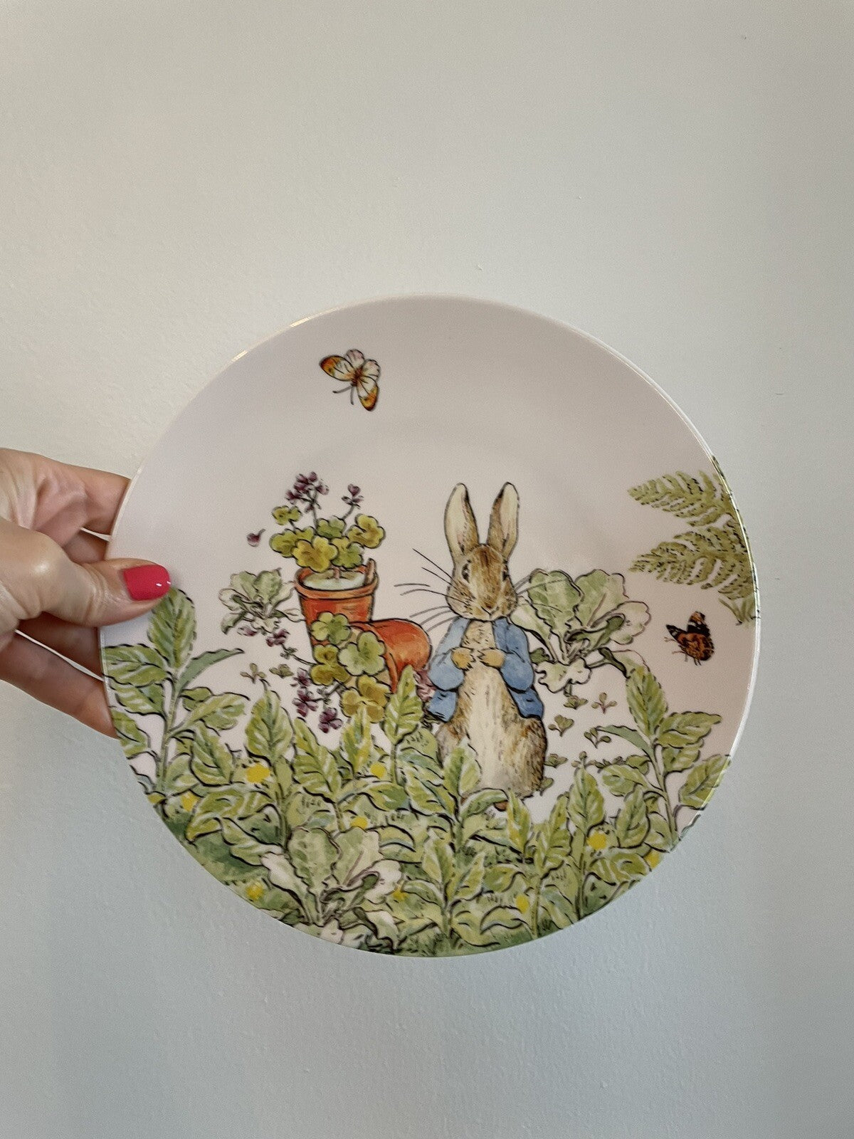Disney Pottery Barn Plate Peter rabbit Easter holiday Bunny gift school SET 2 !