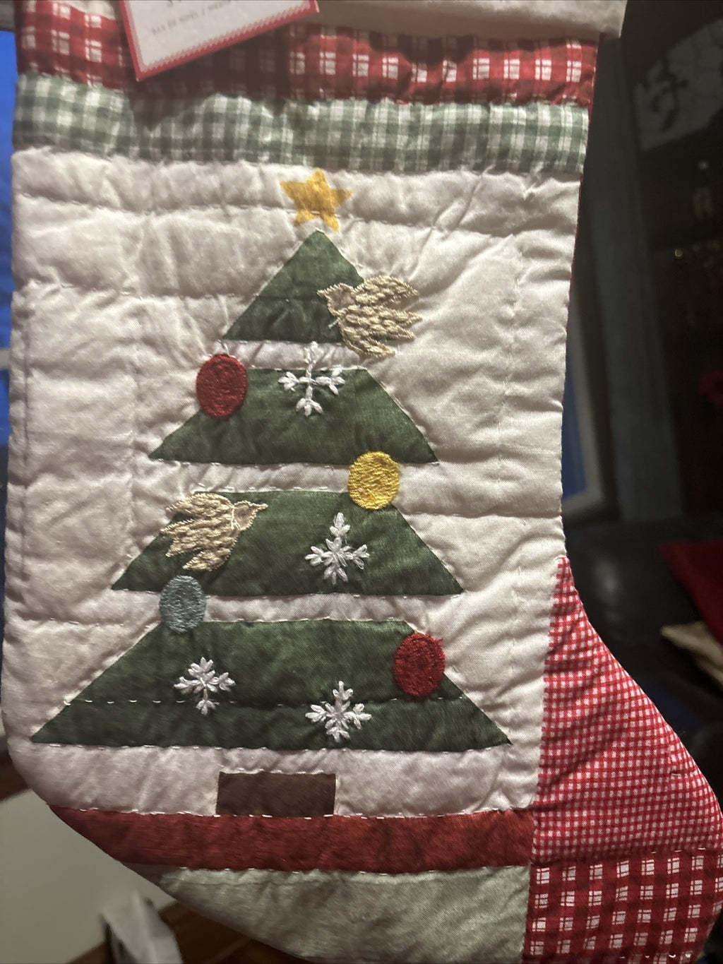 Pottery Barn Holiday Christmas stocking gift party quilted tree Disney kids ,.