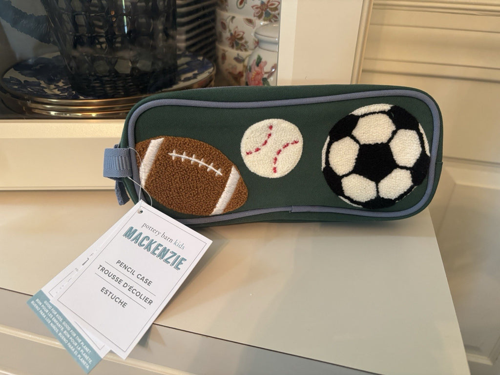 Pottery Barn School Baseball sport Soccer PENCIL CASE BAG Disney travel team m