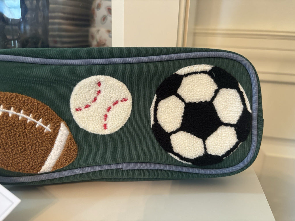Pottery Barn School Baseball sport Soccer PENCIL CASE BAG Disney travel team m