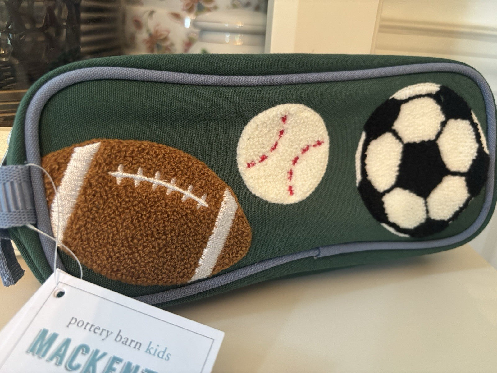 Pottery Barn School Baseball sport Soccer PENCIL CASE BAG Disney travel team m