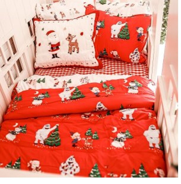 Disney Pottery Barn Pillow SHAM Holiday Christmas Rudolph Santa Bumble Party ]