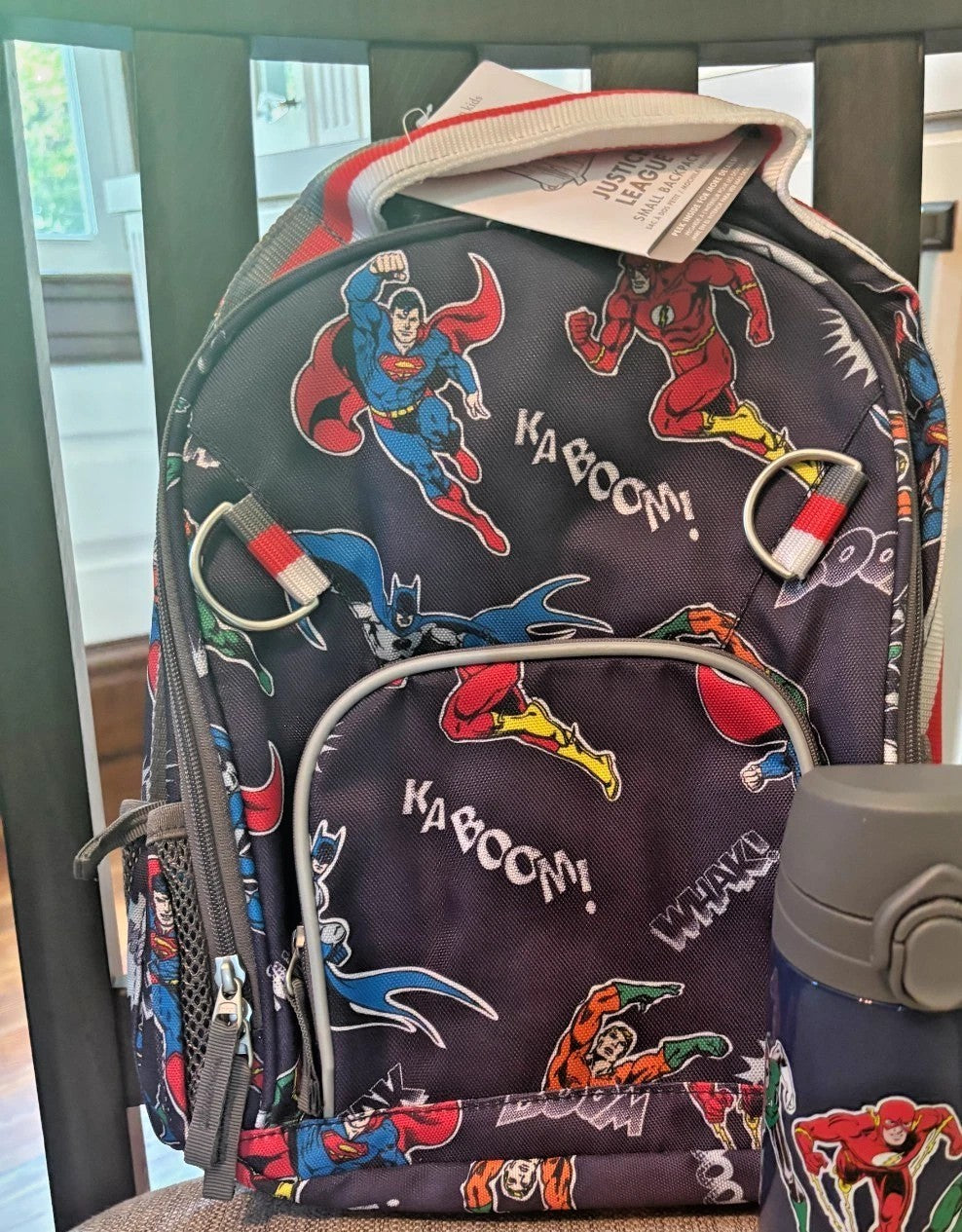 School Pottery barn Superman Marvel Avengers Comic travel bag backpack SET  ?? .