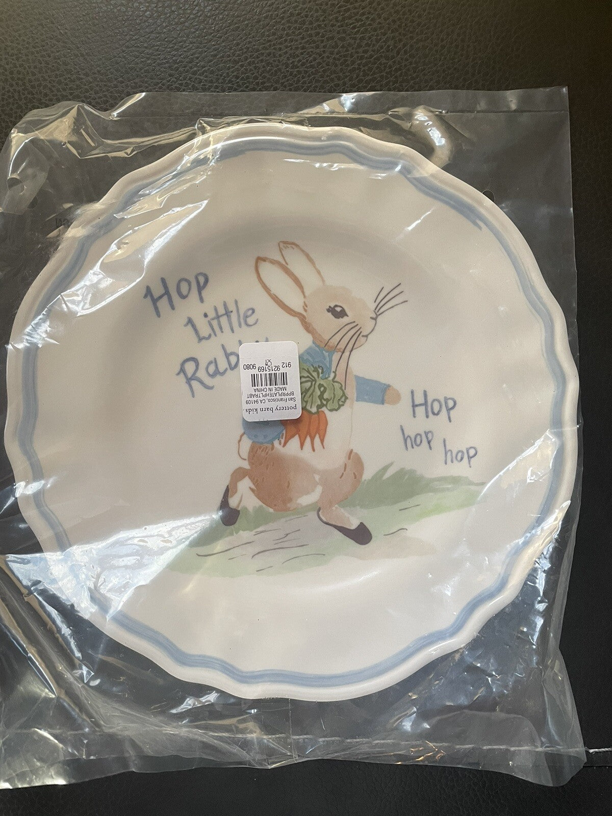 Disney Pottery Barn Peter rabbit PLATE Easter SET 2 bunny holiday party kid =