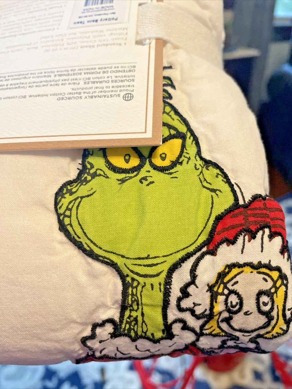 Pottery Barn Grinch Christmas Seuss Holiday Gift party Disney kid pillow sham '