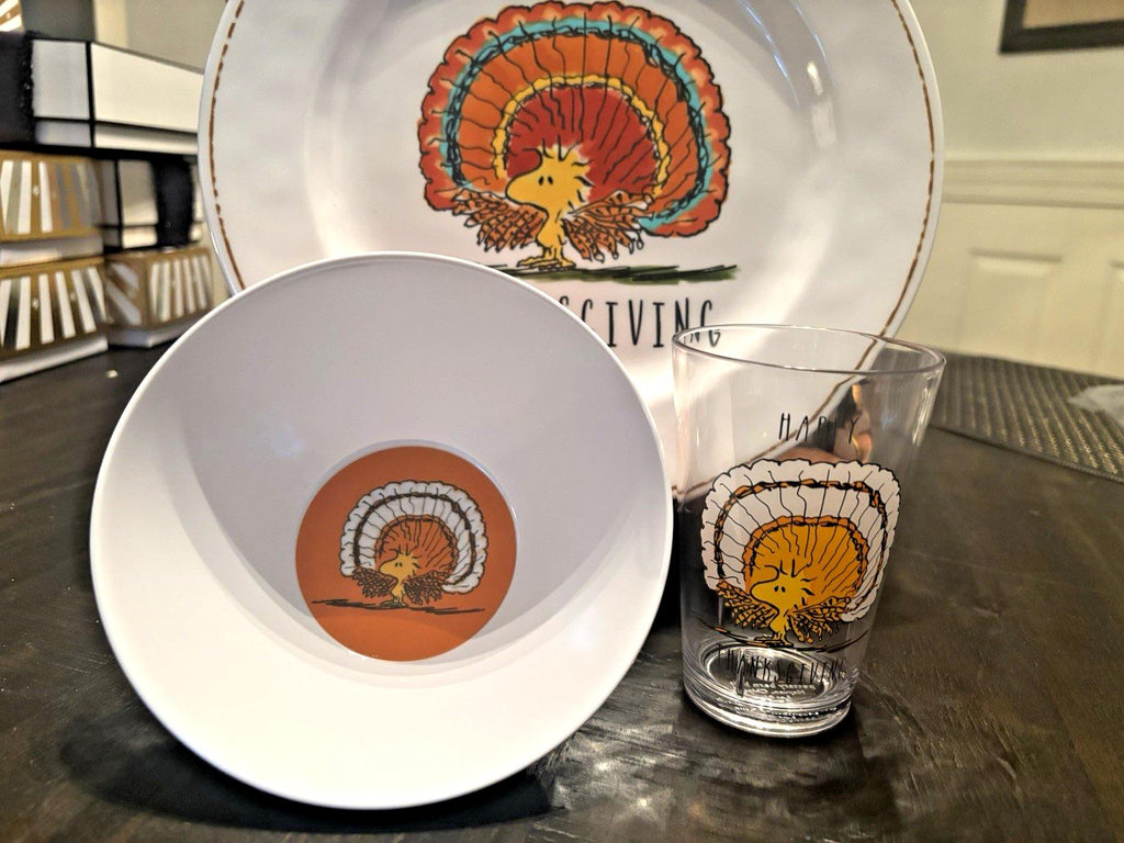 Pottery Barn holiday Snoopy Dinner Set PLATE Thanksgiving Peanuts gift Disney