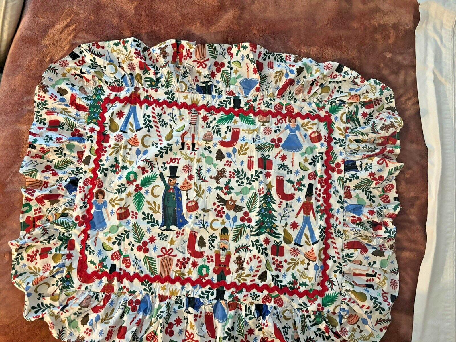 Pottery Barn Nutcracker pillow Sham ruffle Holiday Gift party Disney Birthday n