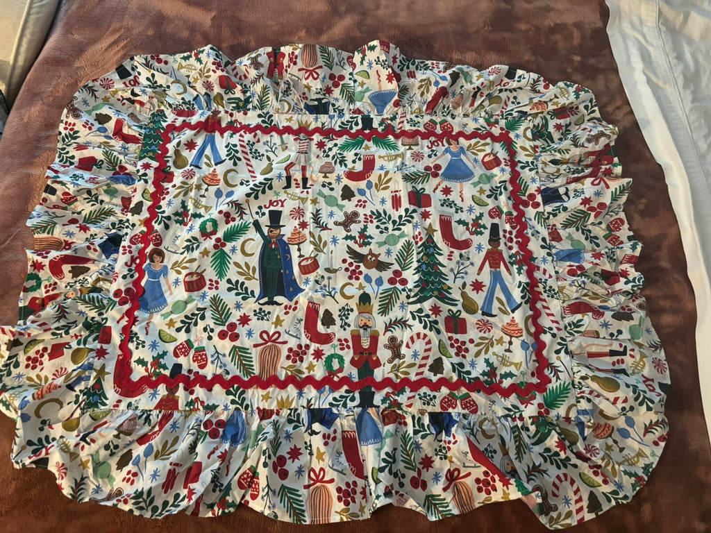 Pottery Barn Nutcracker pillow Sham ruffle Holiday Gift party Disney Birthday n