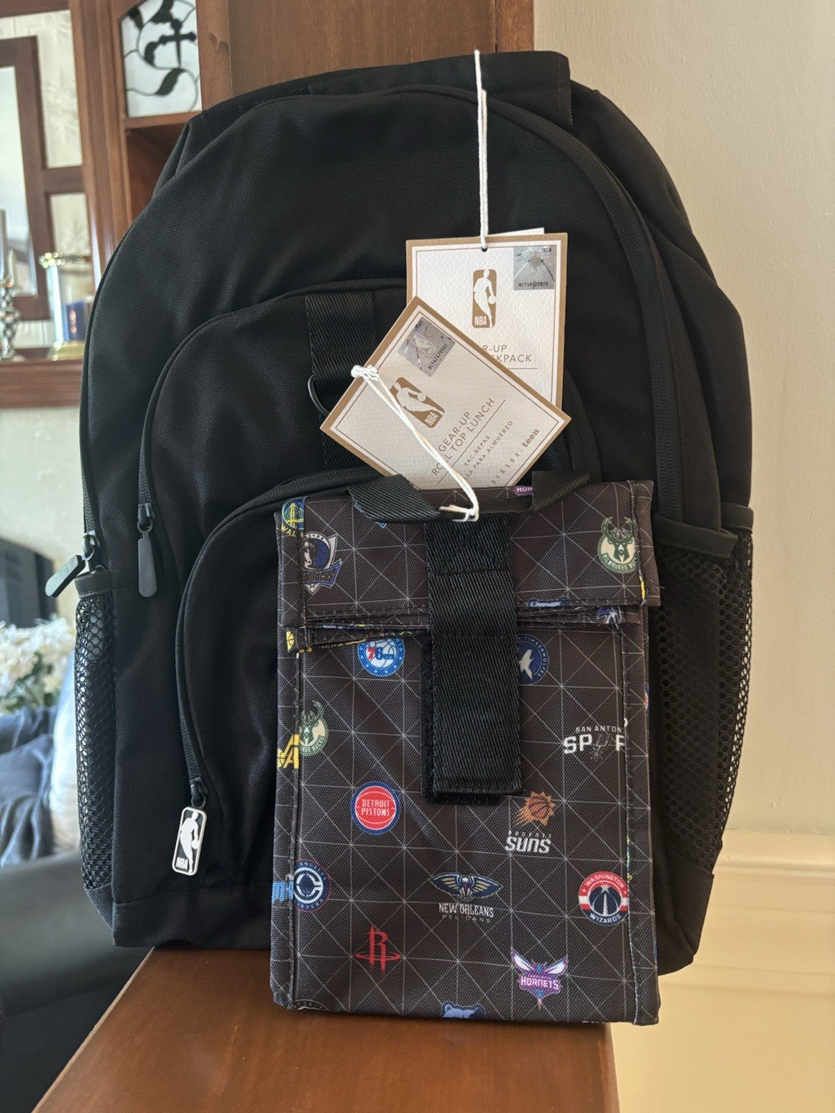 Pottery Barn School LARGE BACKPACK LUNCH NBA Basketball Bag sport travel kid m