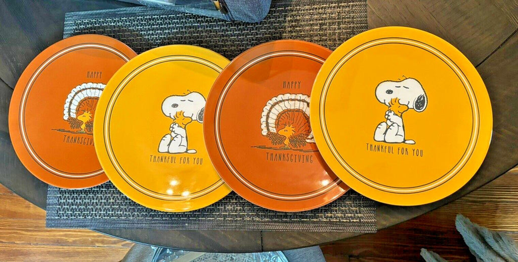 Pottery Barn holiday SNOOPY Thanksgiving Peanuts Disney Kid Dinner Party SET 8 ]