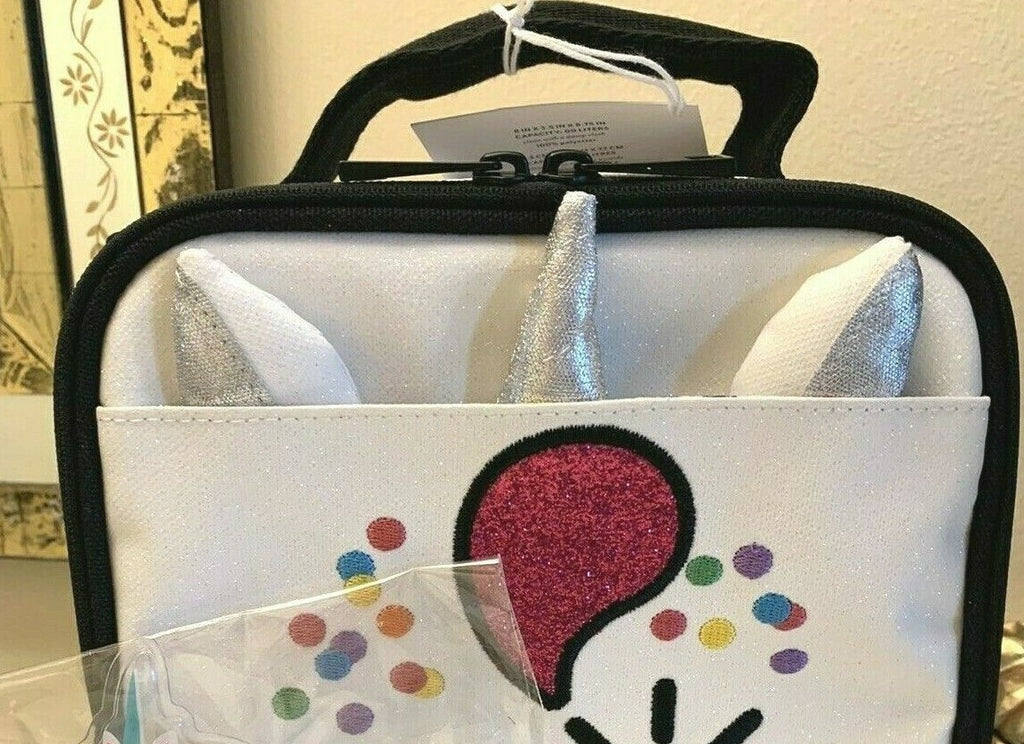 School Pottery Barn Glitter LUNCH BOX Disney star princess girl space unicorn 1