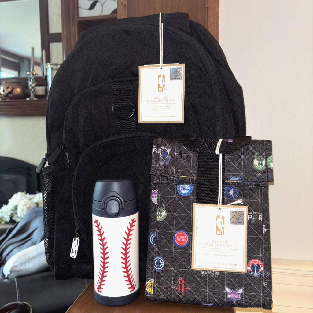 Pottery Barn School BACKPACK LUNCH WATER Bag sport BASKETBALL baseball travel