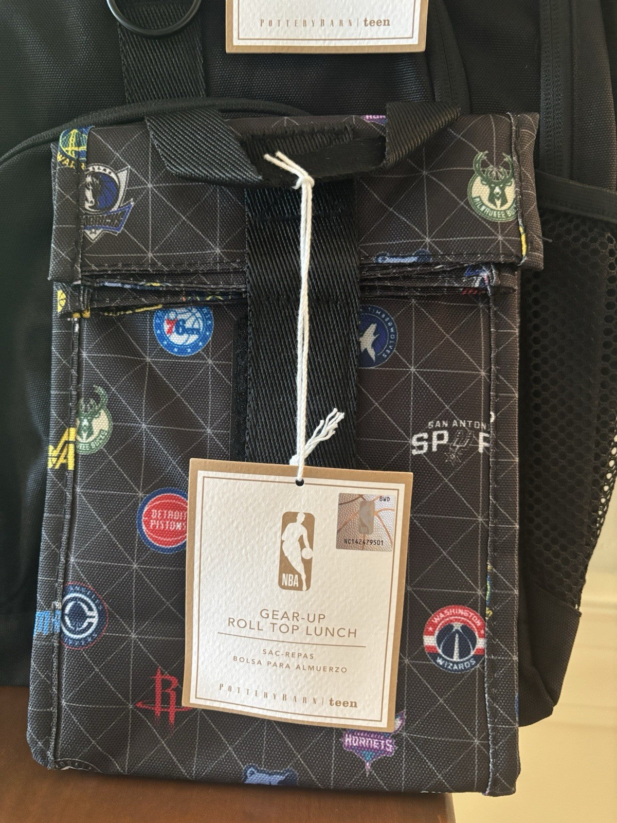 Pottery Barn School LARGE BACKPACK LUNCH NBA Basketball Bag sport travel kid m