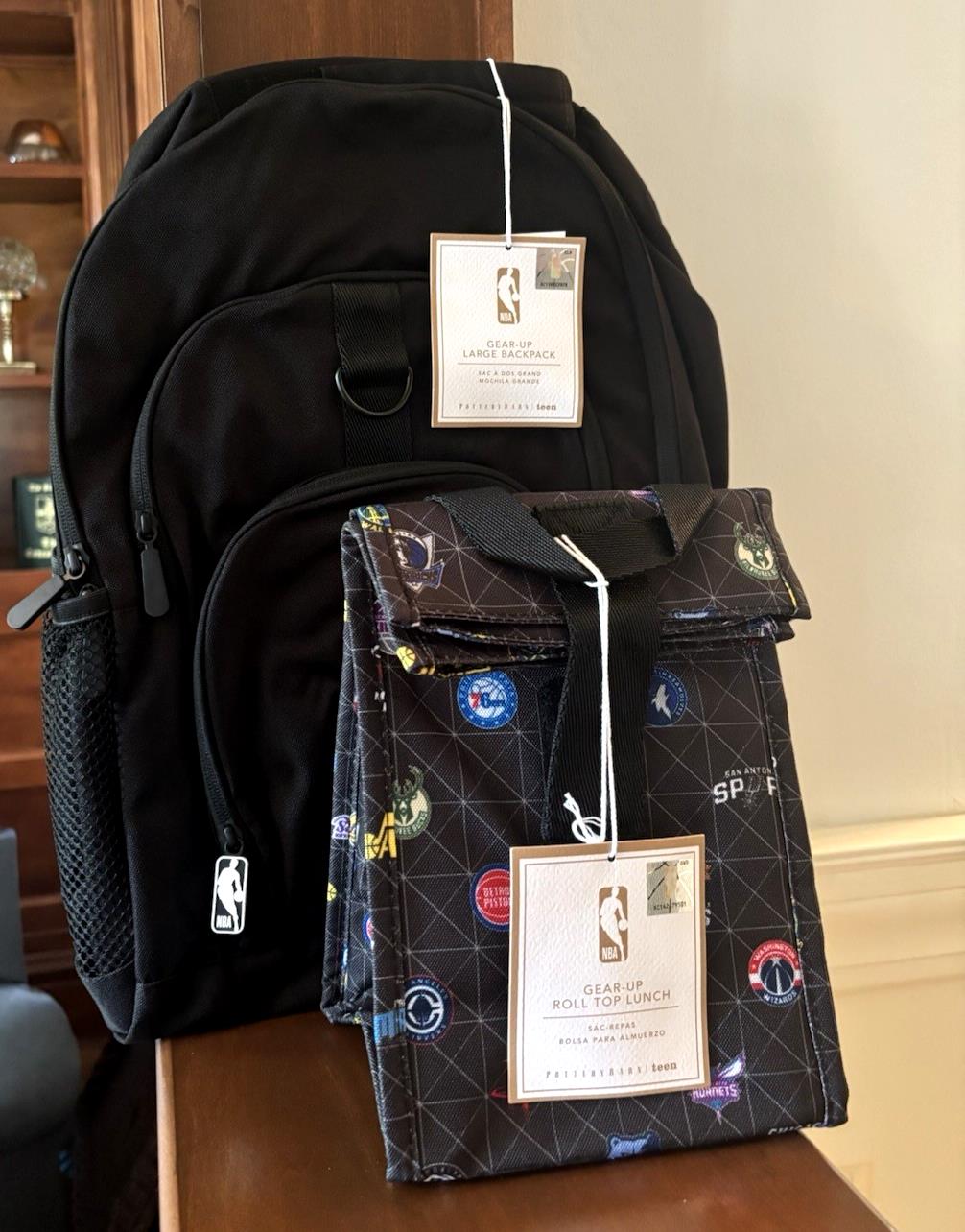 Pottery Barn School BACKPACK LUNCH WATER Bag sport BASKETBALL baseball travel