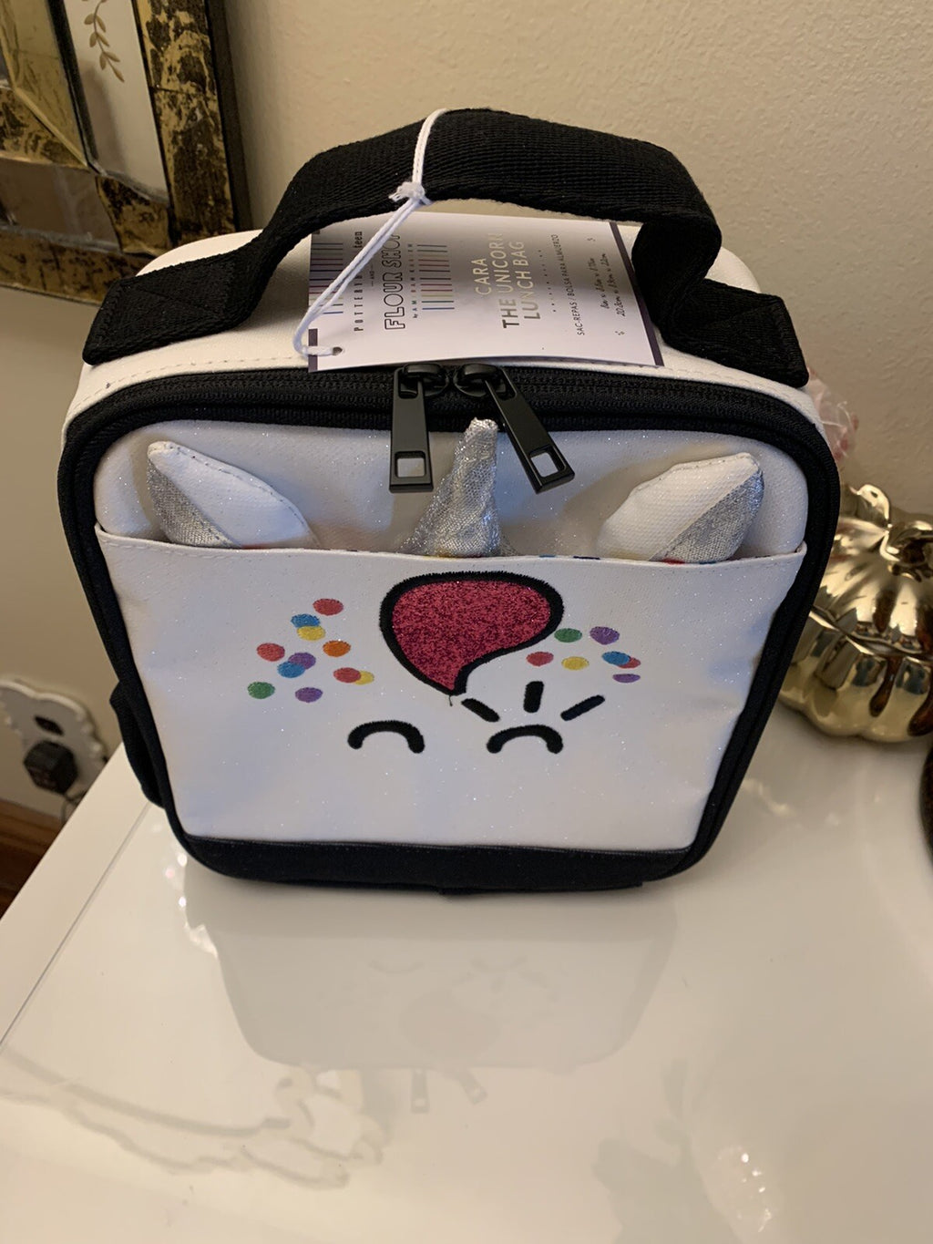 School Pottery Barn Glitter LUNCH BOX Disney star princess girl space unicorn 1
