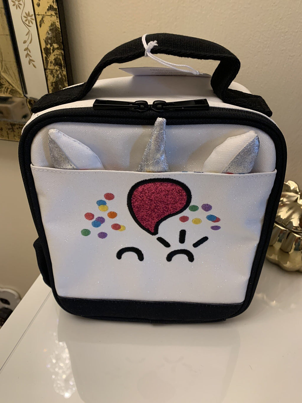 School Pottery Barn Glitter LUNCH BOX Disney star princess girl space unicorn 1