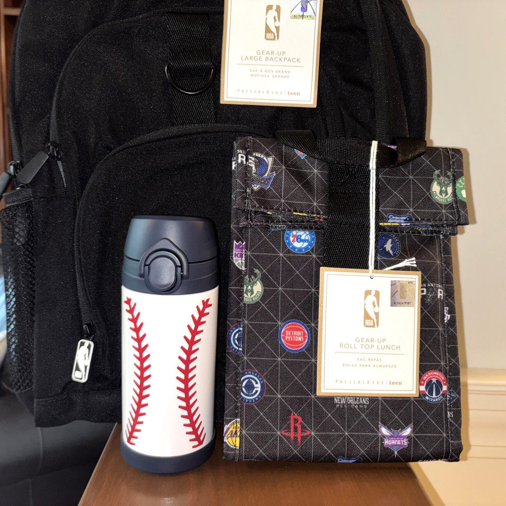 Pottery Barn School BACKPACK LUNCH WATER Bag sport BASKETBALL baseball travel