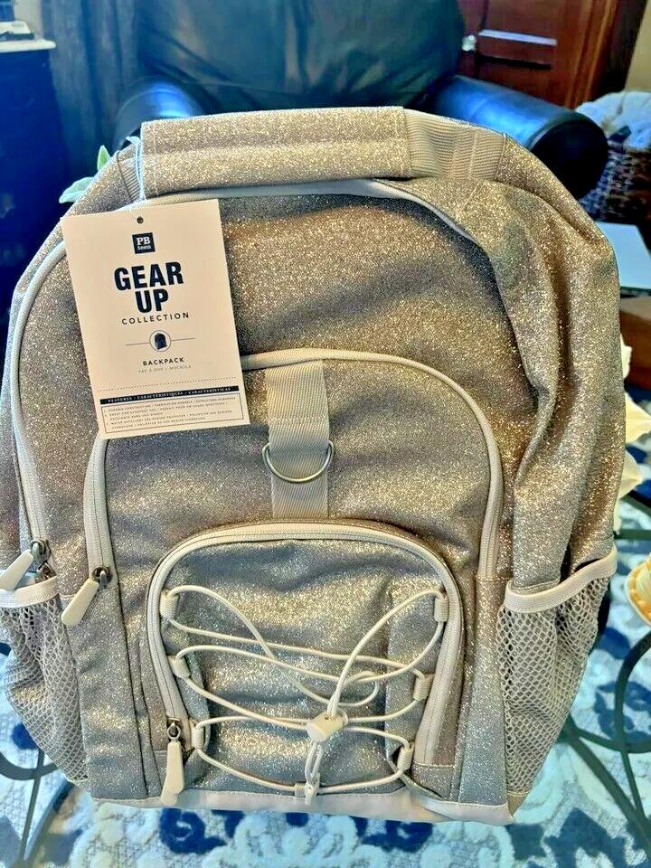 Pottery Barn school LARGE Backpack + Lunch Bag Teen Gear Up Ombre Glitter  .