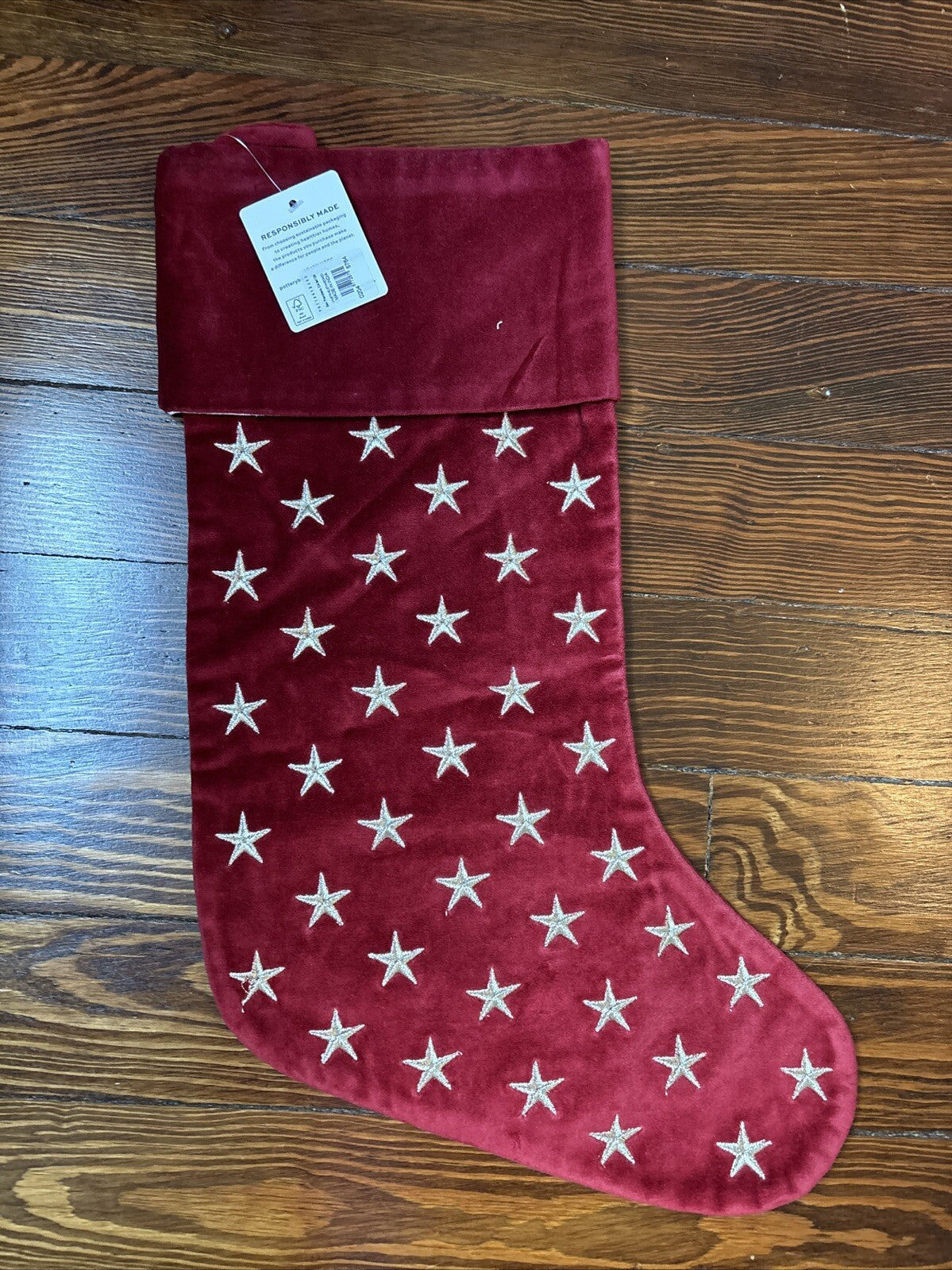 Pottery Barn Holiday Christmas stocking America USA gift birthday patriot