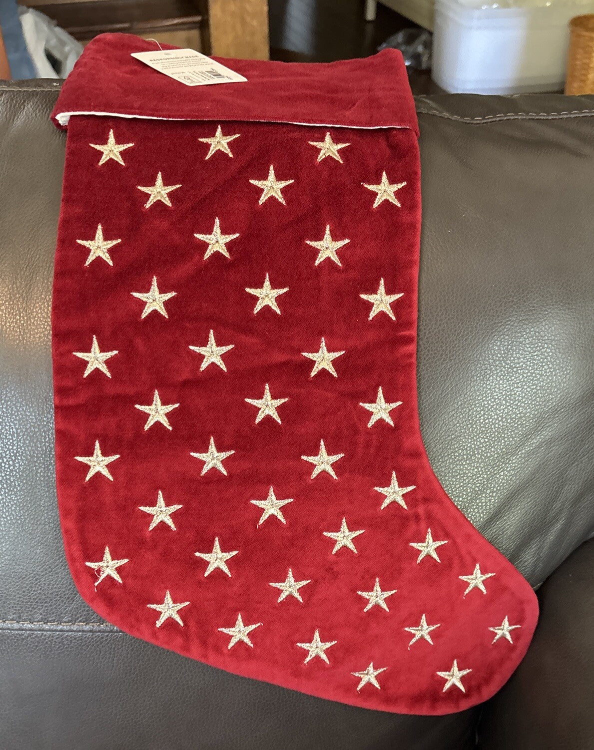 Pottery Barn Holiday Christmas stocking America USA gift birthday patriot