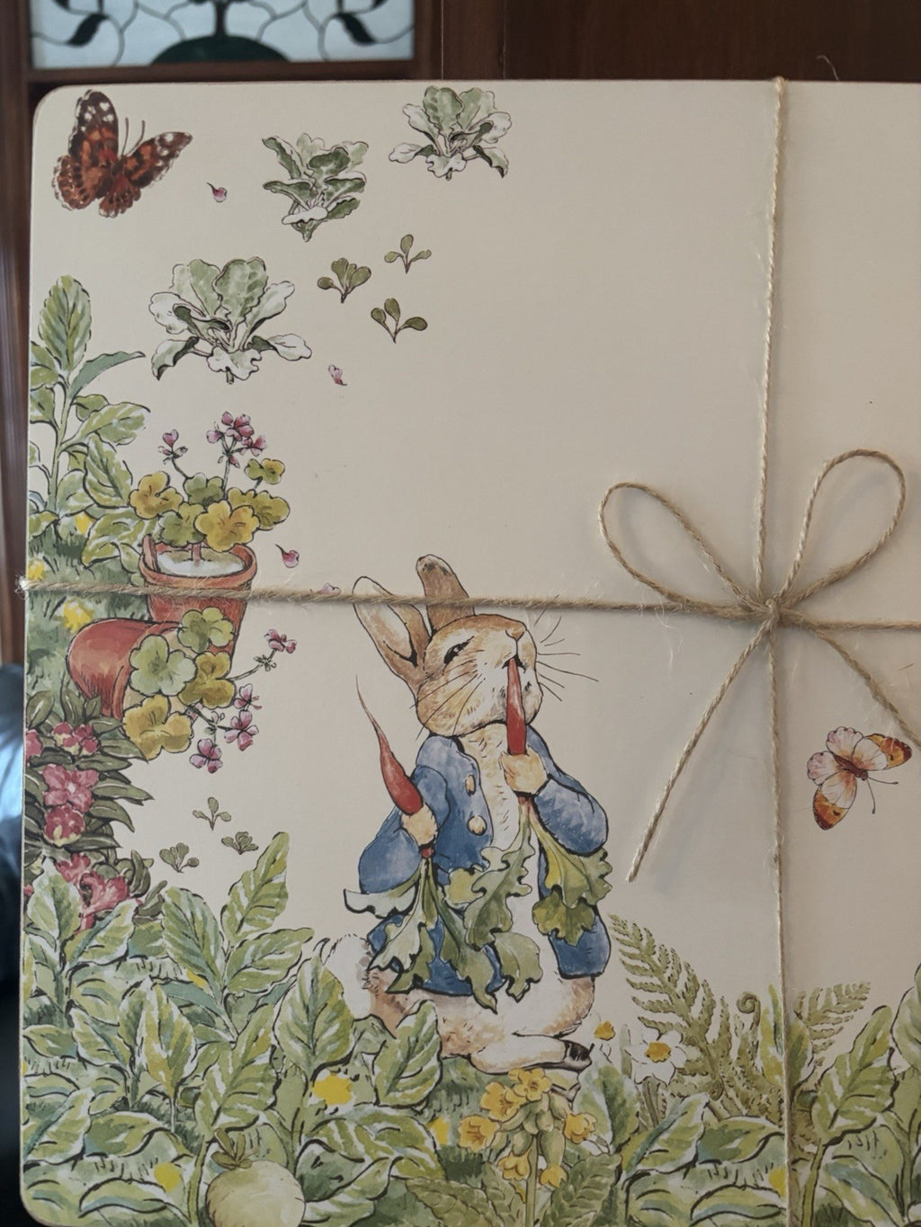 Pottery Barn Peter Rabbit placemat Disney holiday gift Easter party school kid a