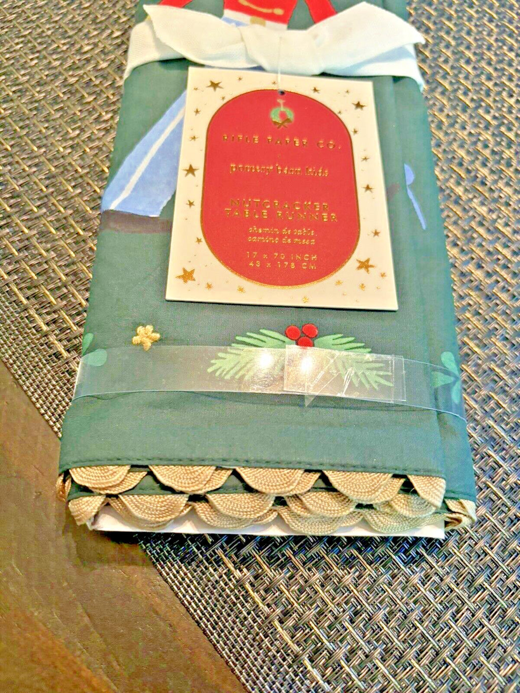 Pottery Barn Holiday Christmas Table runner Nutcracker gift party Rifle doll u