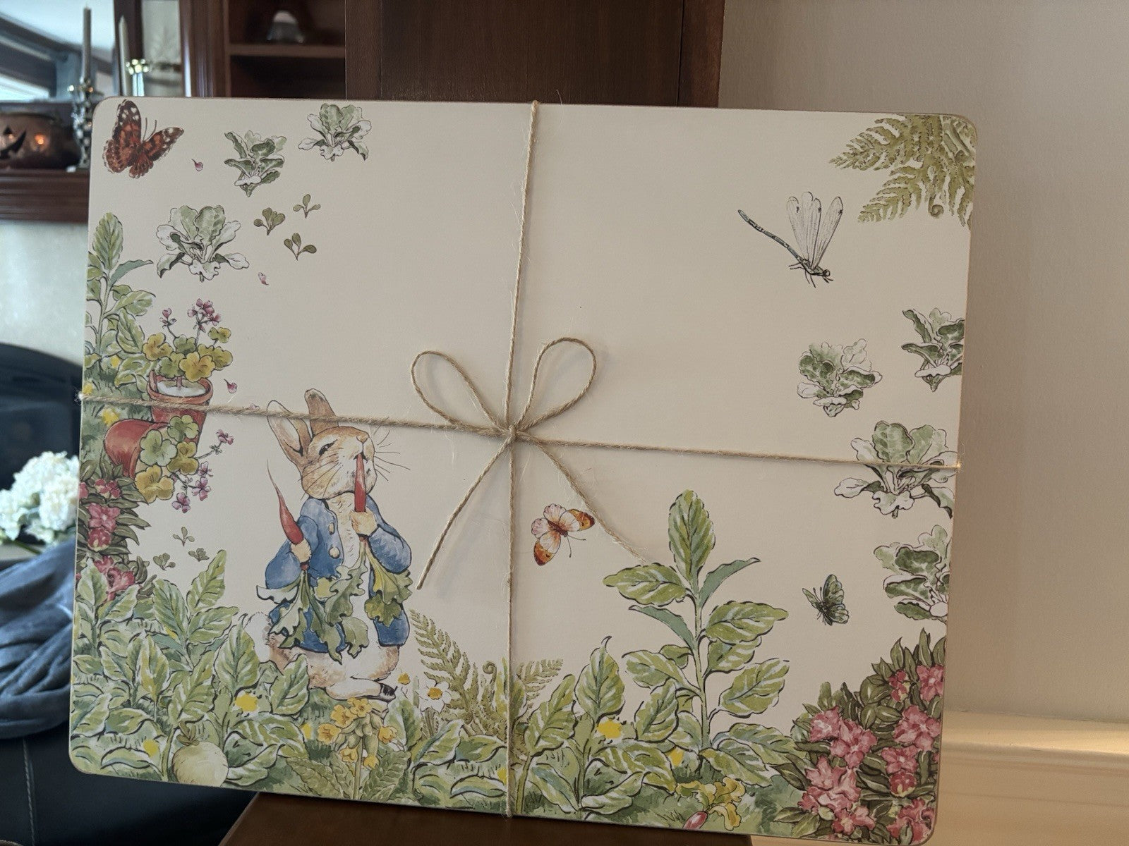 Pottery Barn Peter Rabbit placemat Disney holiday gift Easter party school kid a