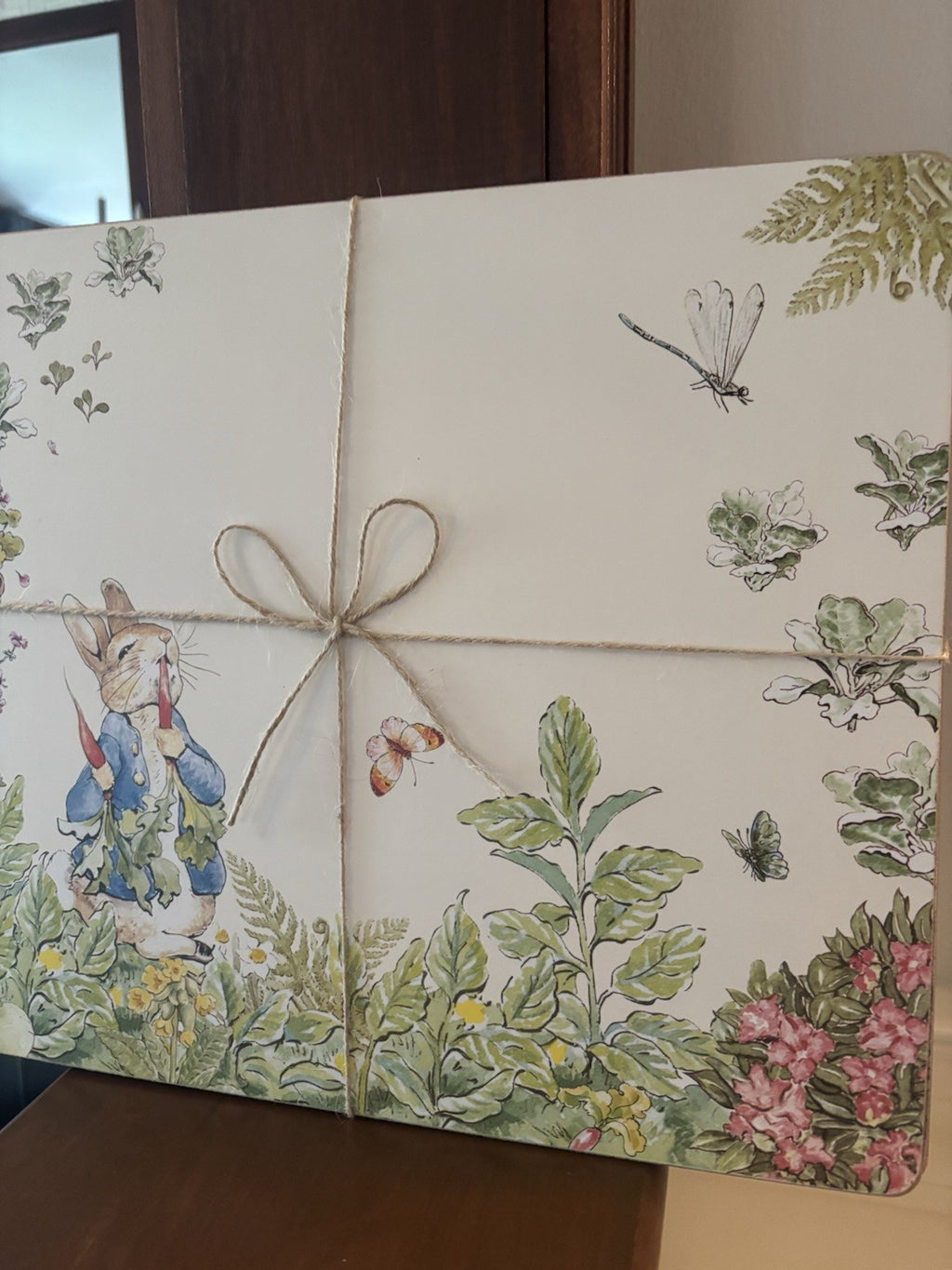 Pottery Barn Peter Rabbit placemat Disney holiday gift Easter party school kid a