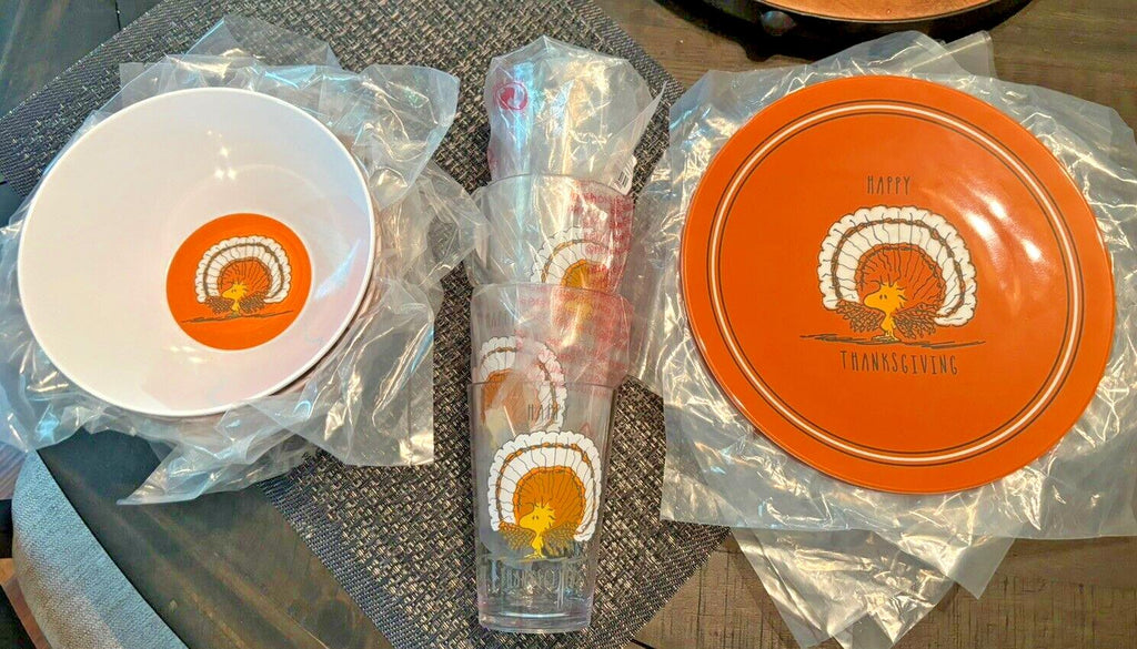 Disney Snoopy Pottery Barn plate cup Bowl UTENSIL Peanuts Party Disney SET 16 ]