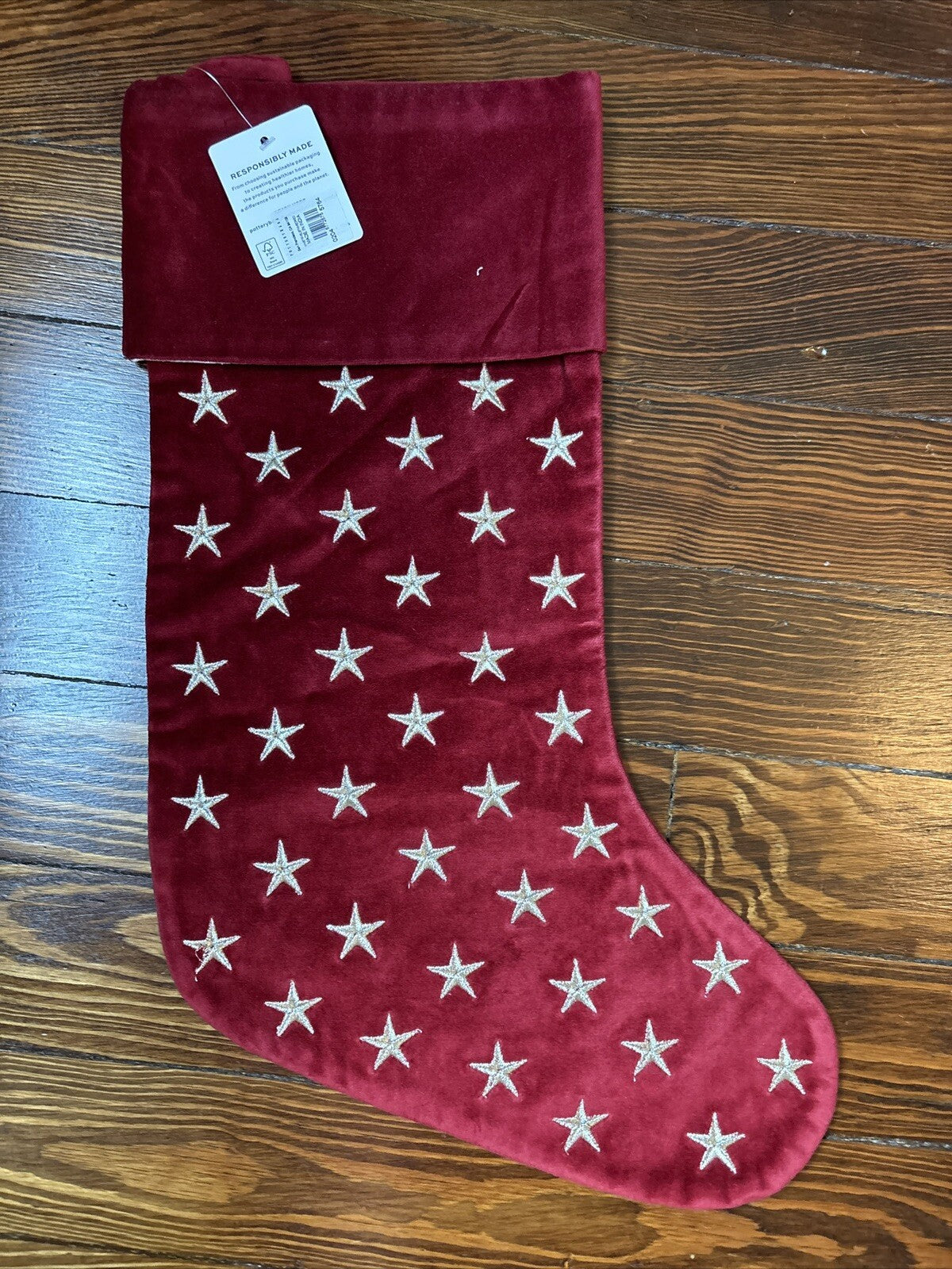 Pottery Barn Holiday Christmas stocking America USA gift birthday patriot