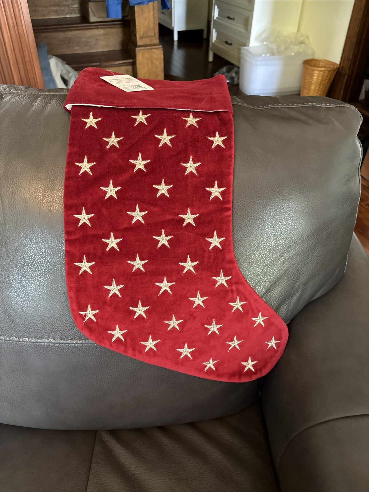 Pottery Barn Holiday Christmas stocking America USA gift birthday patriot