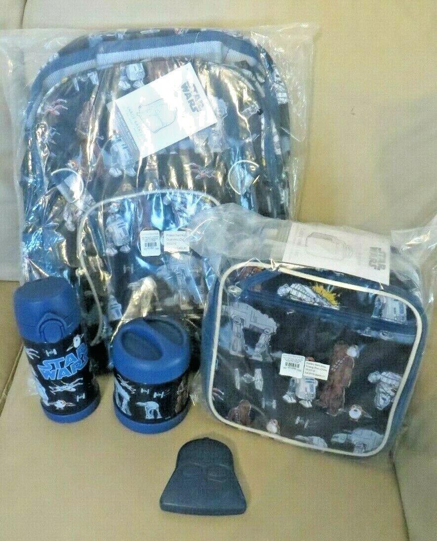 Pottery Barn school Disney STAR WARS BACKPACK Solo+LUNCH BOX+WATER BOTTLE BAG .