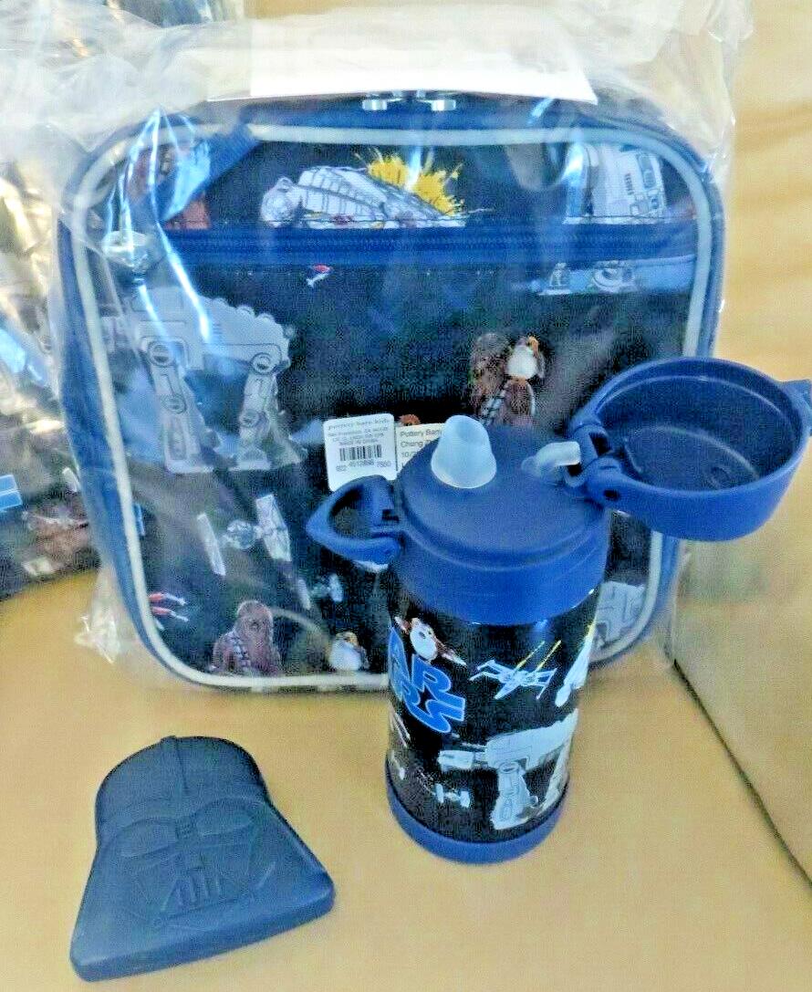 Pottery Barn school Disney STAR WARS BACKPACK Solo+LUNCH BOX+WATER BOTTLE BAG .