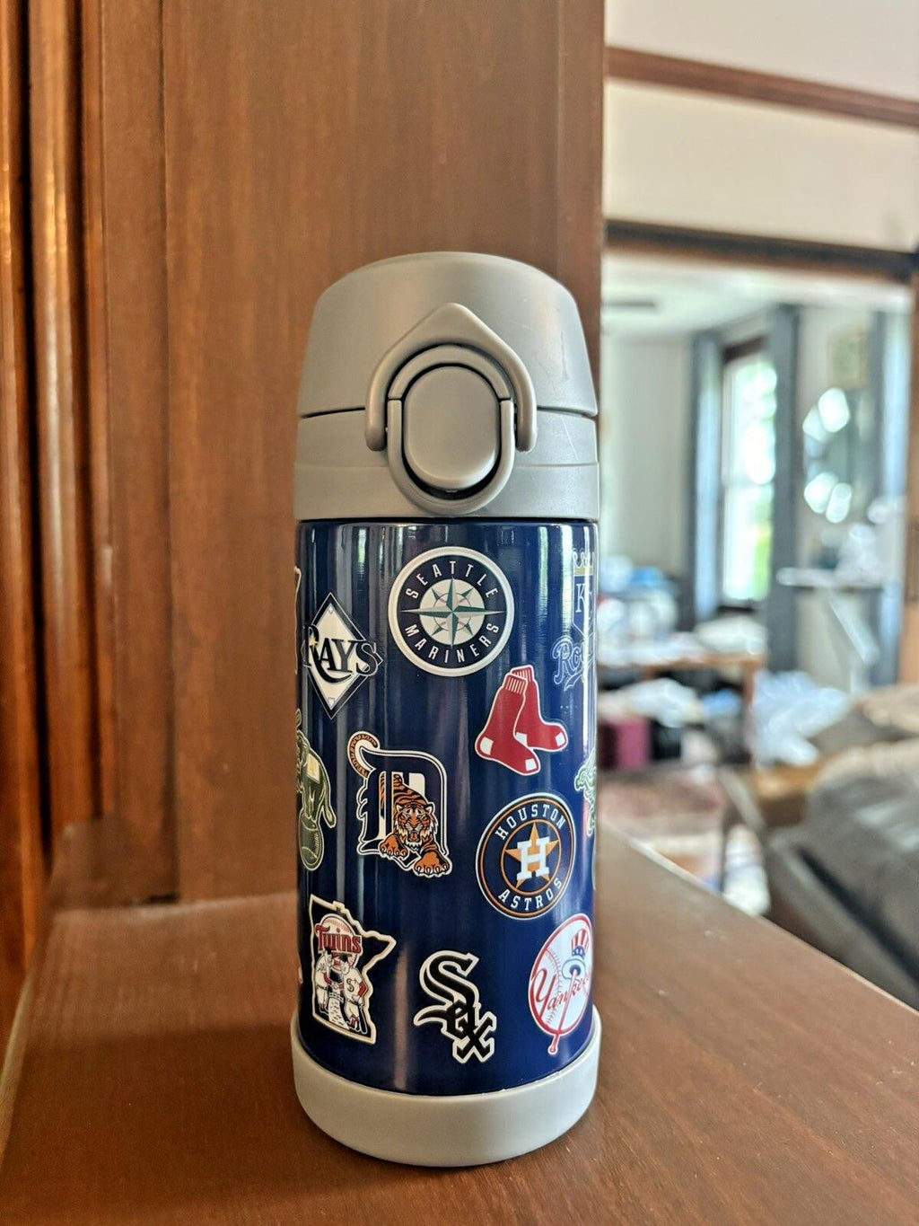 Pottery barn Baseball MLB WATER BOTTLE ball school sport pool holiday team .
