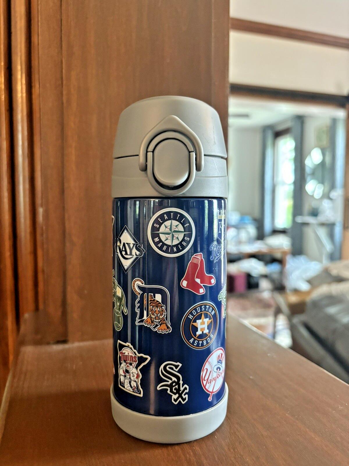 Pottery barn Baseball MLB WATER BOTTLE ball school sport pool holiday team .