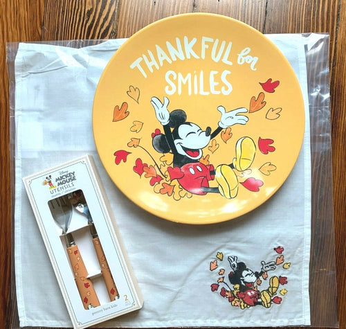 Disney Pottery Barn Mickey Mouse Napkin Thanksgiving dinner party holiday gift a