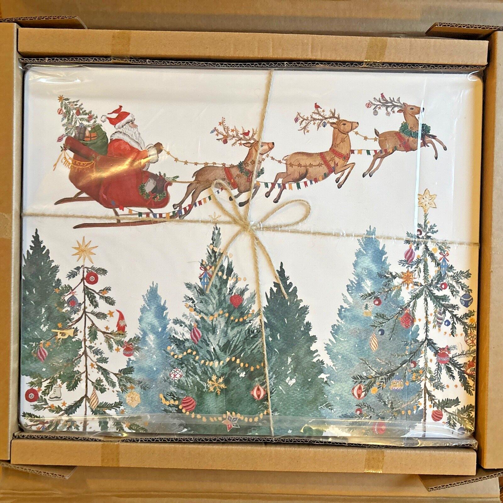 Pottery Barn Disney holiday placemat Santa Christmas Country Reindeer party i