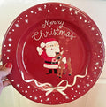 Disney Pottery Barn holiday Plate Rudolph Santa Christmas gift party birthday '