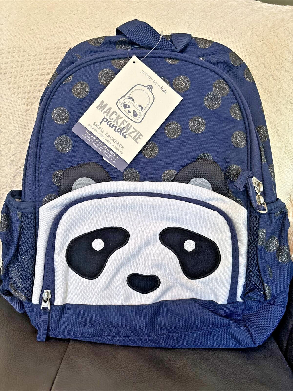 SNOOPY Pottery barn school Glitter Travel BACKPACK Disney +Water Panda Girl ?? 1