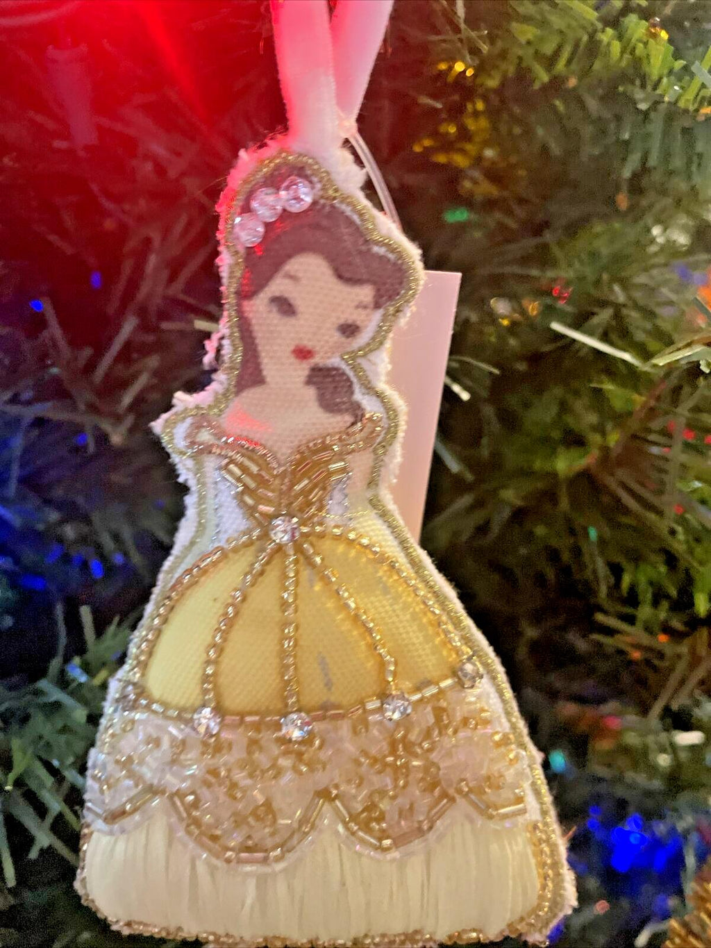 Pottery Barn Princess Belle Christmas Ornament Holiday Disney gift Birthday ??