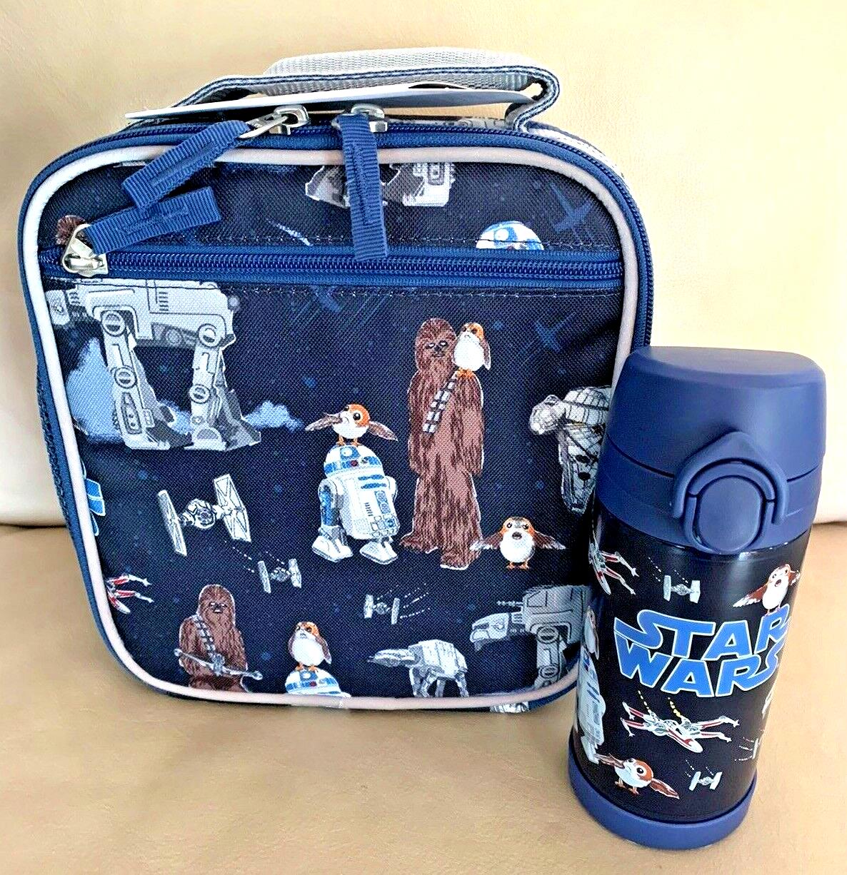 Pottery Barn LUNCH BOX BAG school Star wars Solo Disney + water space kids set -
