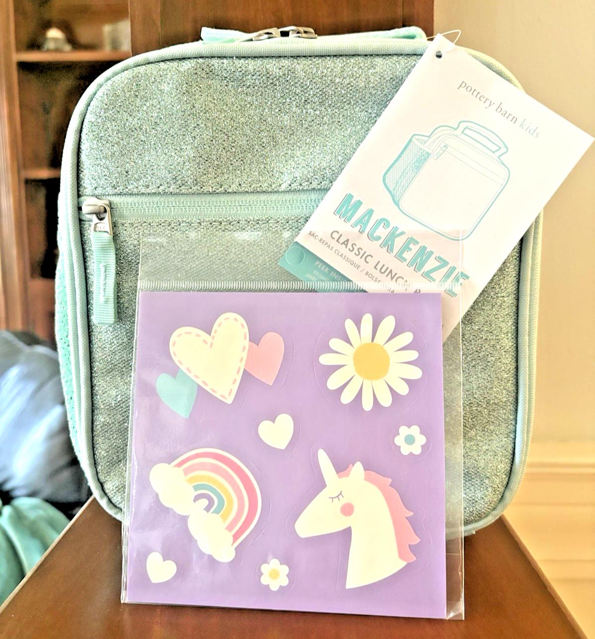 Pottery Barn school Disney Glitter Frozen LUNCH WATER girl heart Travel Bag ?? n