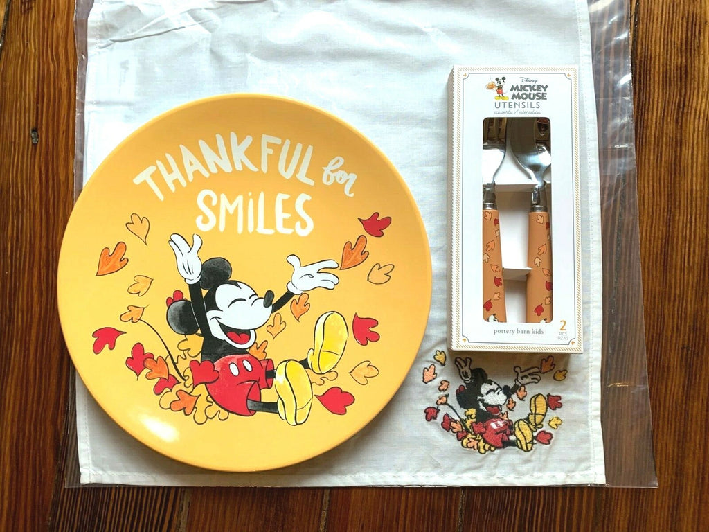 Disney Pottery Barn Mickey Mouse Napkin Thanksgiving dinner party holiday gift a