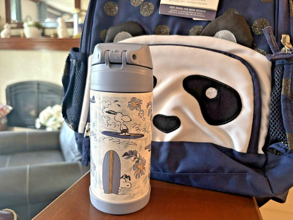 SNOOPY Pottery barn school Glitter Travel BACKPACK Disney +Water Panda Girl ?? 1