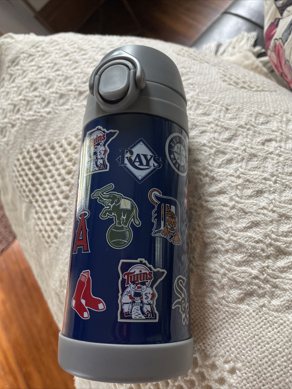 Pottery barn Baseball MLB WATER BOTTLE ball school sport pool holiday team .