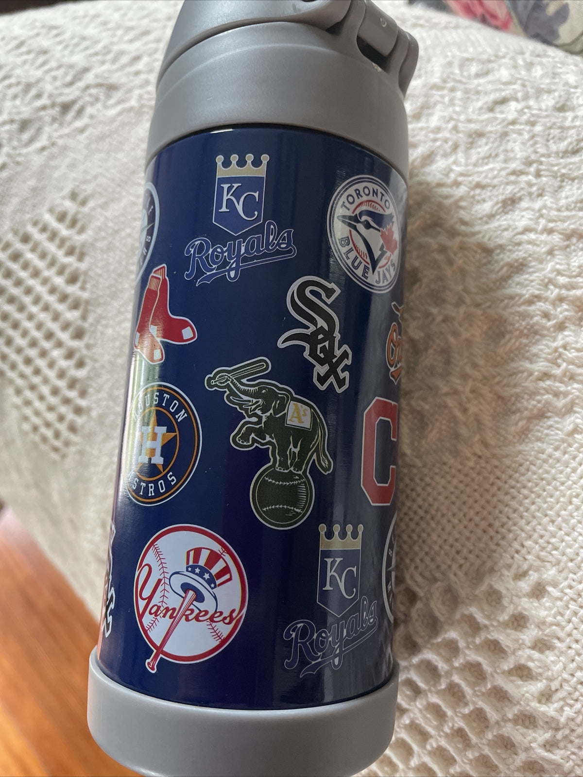 Pottery barn Baseball MLB WATER BOTTLE ball school sport pool holiday team .