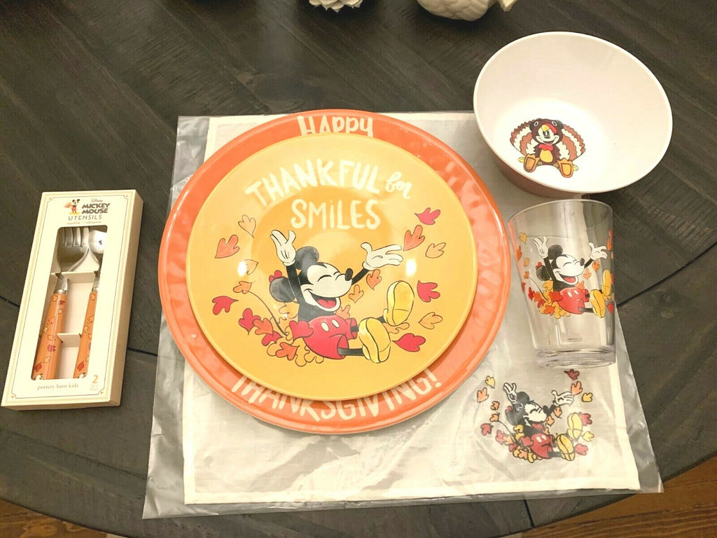 Disney Pottery Barn Mickey Mouse Napkin Thanksgiving dinner party holiday gift a