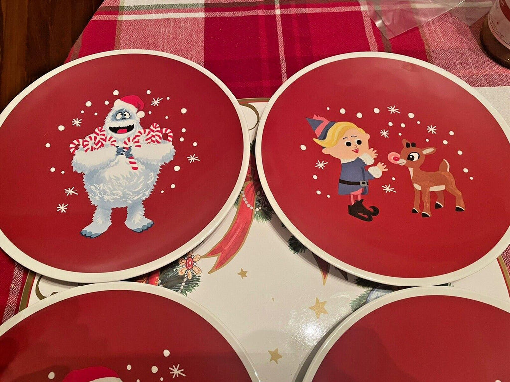 Rudolph Pottery Barn Dinner Set plate holiday party Santa Bumble Christmas gift