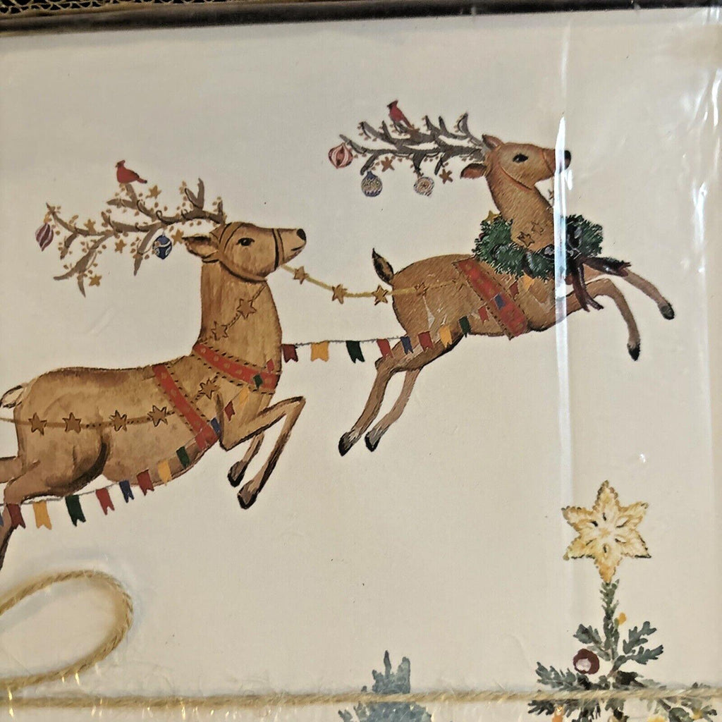 Pottery Barn Disney holiday placemat Santa Christmas Country Reindeer party i